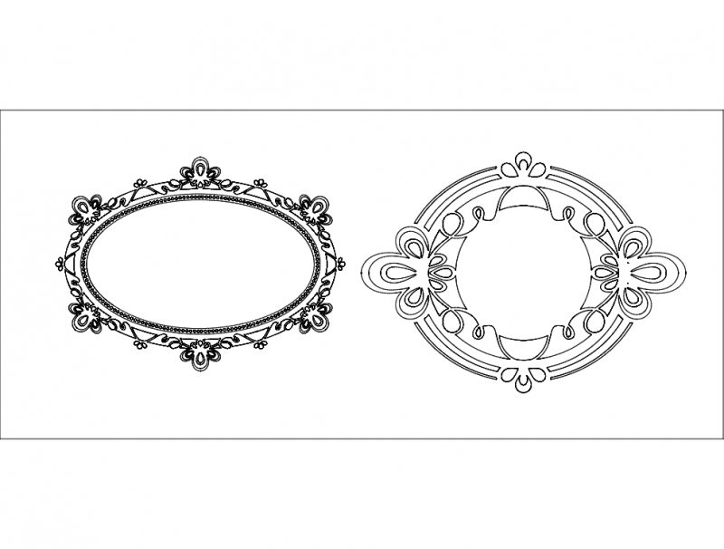 طرح قاب آینه آینا مناسب برای استفاده در دستگاه های cnc چوب و cnc لیزر - mirror frame ayna dxf file
