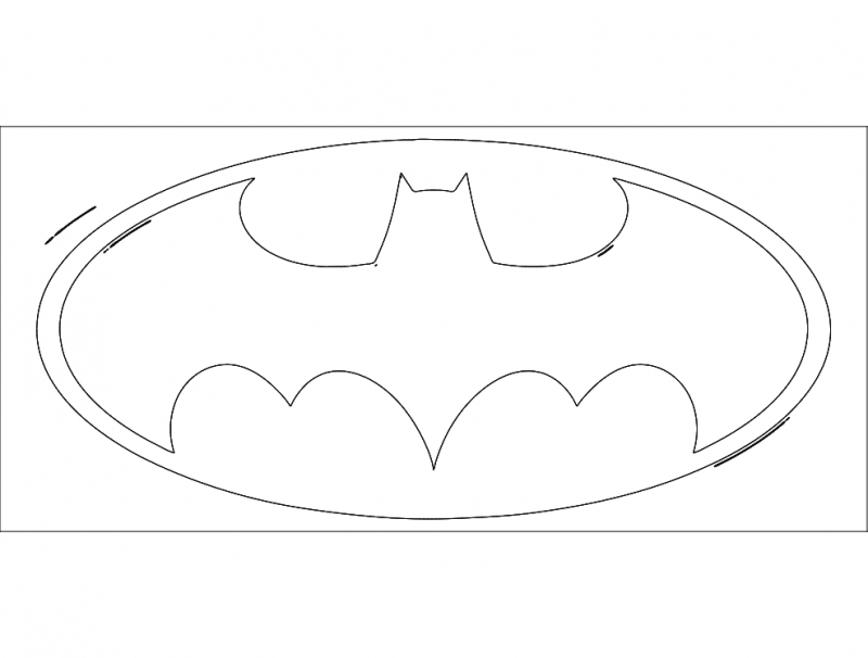 طرح بتمن ۱ مناسب برای استفاده در دستگاه های cnc چوب و cnc لیزر - batman1 dxf file