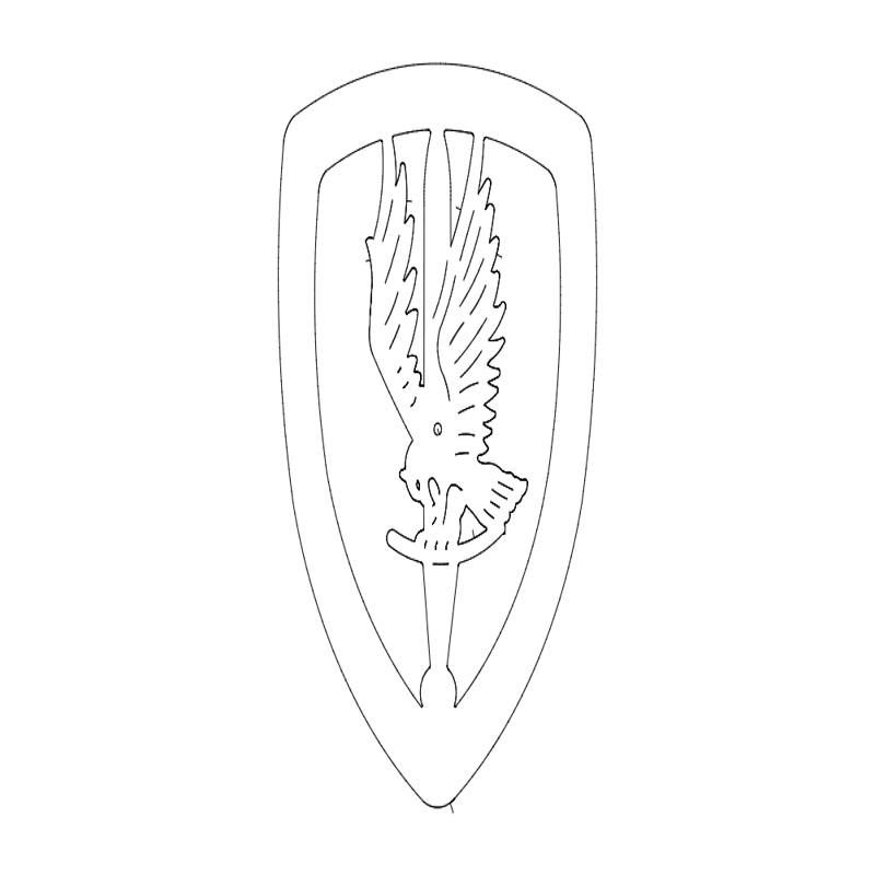 طرح تیپ اول هوانوردی مناسب برای استفاده در دستگاه های cnc چوب و cnc لیزر - 1st aviation brigade dxf file