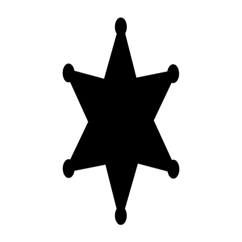 طرح نشان ستاره مناسب برای استفاده در دستگاه های cnc چوب و cnc لیزر - star badge dxf file