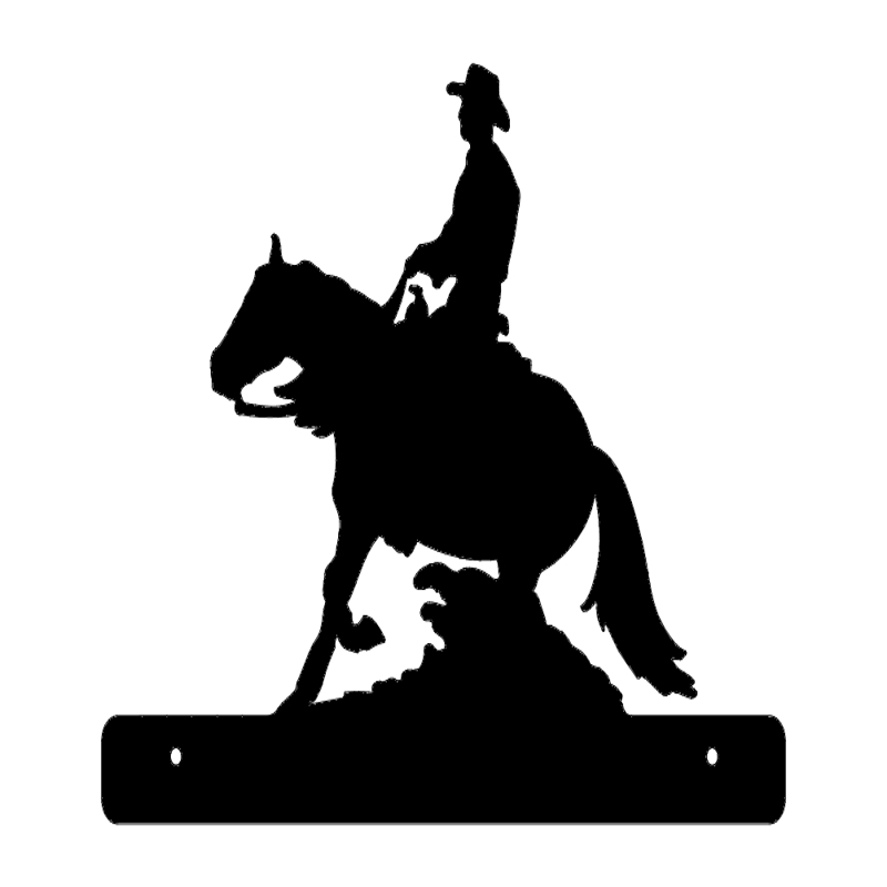 طرح بشقاب گاوچران اسب مناسب برای استفاده در دستگاه های cnc چوب و cnc لیزر - horse cowboy plate dxf file