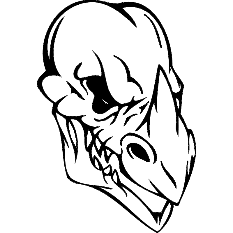 طرح جمجمه شماره 016 مناسب برای استفاده در دستگاه های cnc چوب و cnc لیزر - skull 016 dxf file