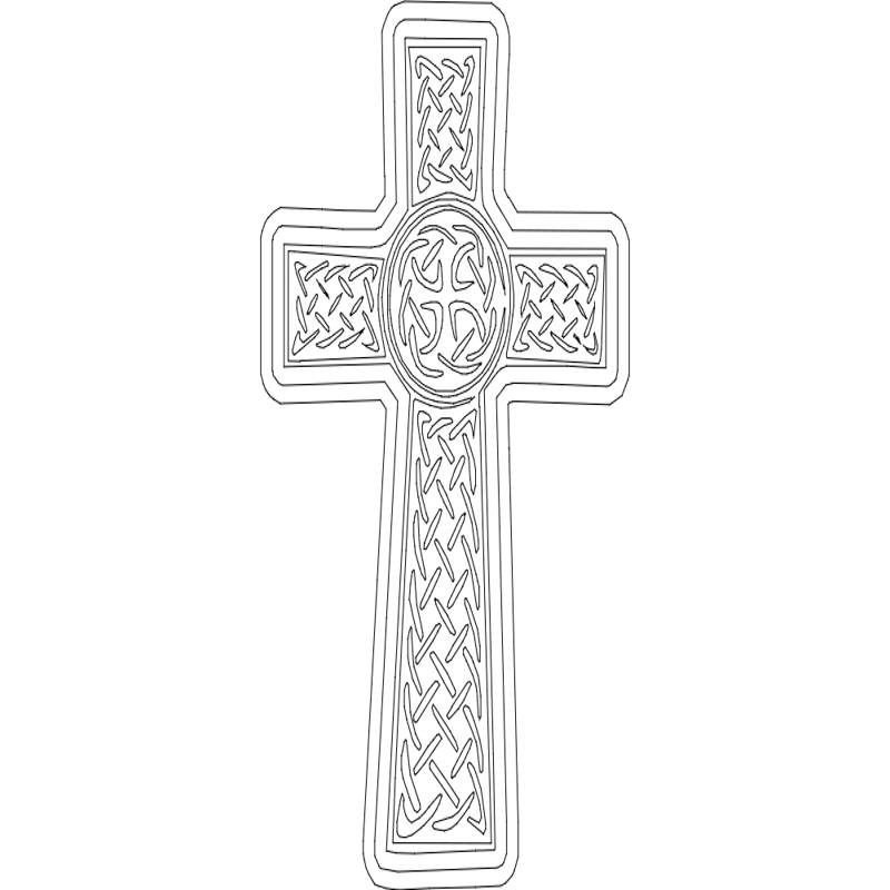 طرح صلیب کلیسا مناسب برای استفاده در دستگاه های cnc چوب و cnc لیزر - church cross dxf file