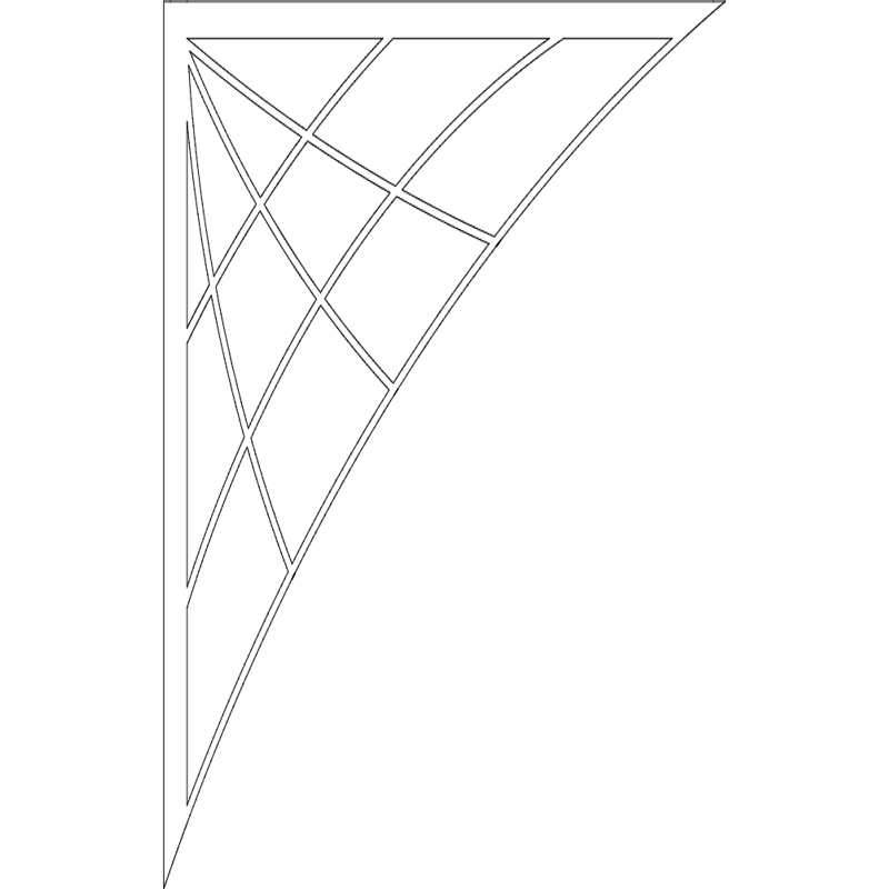 طرح براکت تار عنکبوتی مناسب برای استفاده در دستگاه های cnc چوب و cnc لیزر - spiderweb bracket dxf file