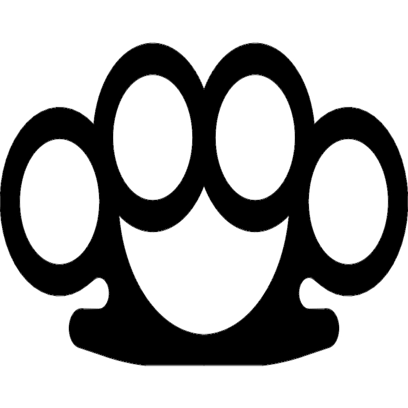 طرح پنجه بوکس مناسب برای استفاده در دستگاه های cnc چوب و cnc لیزر - brass knuckles dxf file