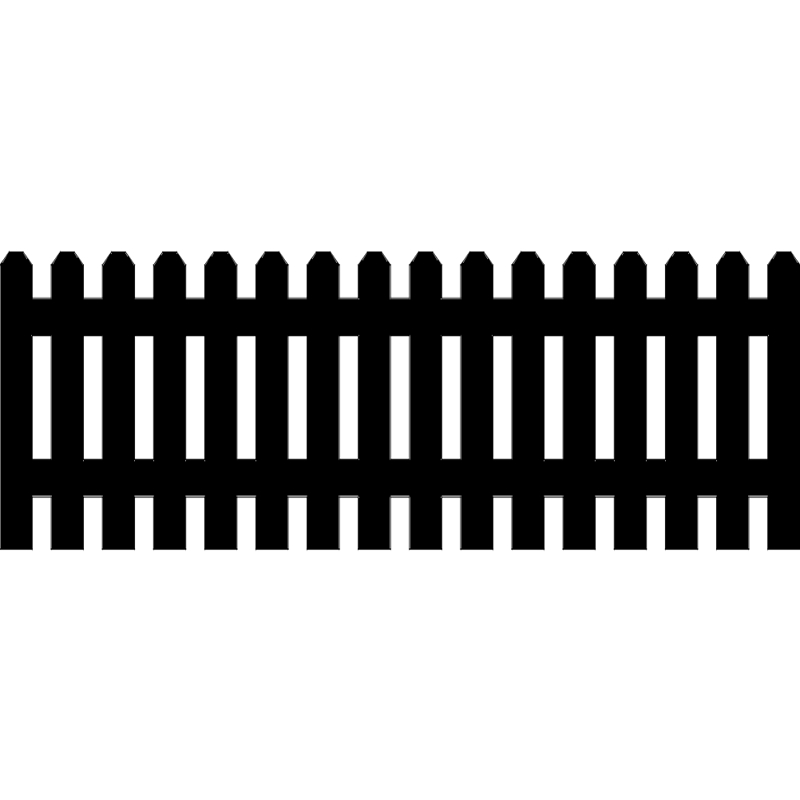 طرح حصار چوبی ساده مناسب برای استفاده در دستگاه های cnc چوب و cnc لیزر - a simple picket fence dxf file