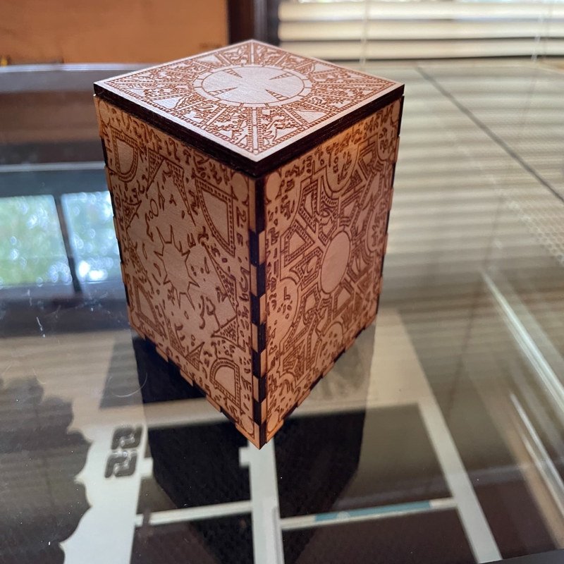 طرح جعبه جهنمی مناسب برای استفاده در دستگاه های cnc چوب و cnc لیزر - laser cut hellraiser box svg file