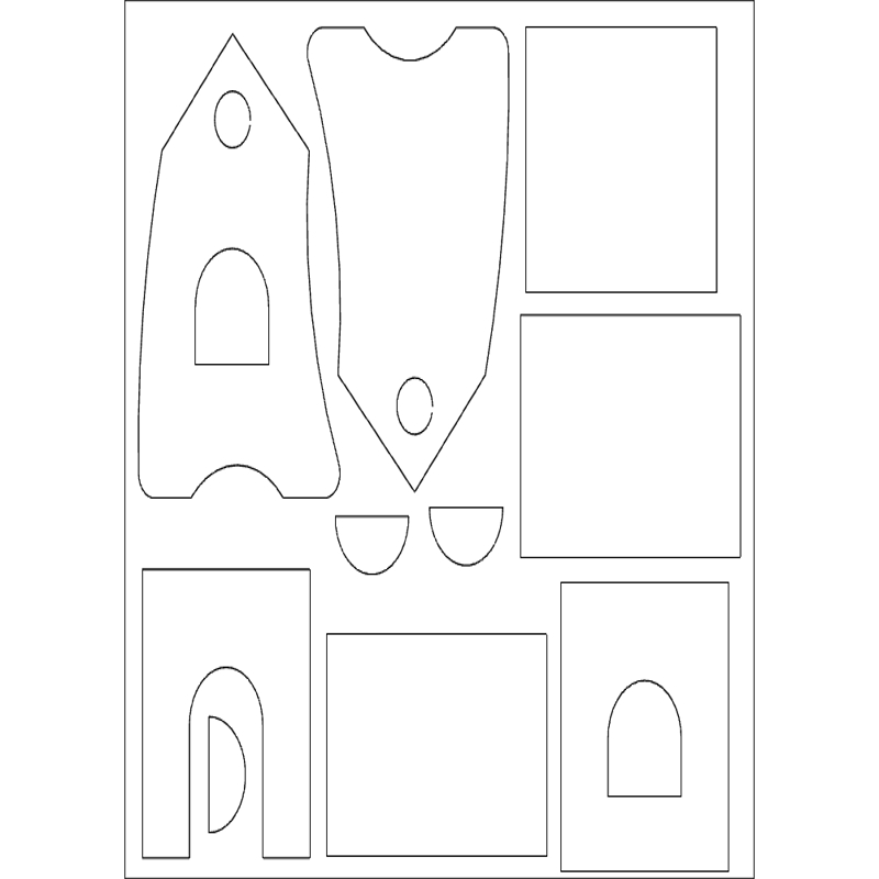 طرح اسکورشنیک مناسب برای استفاده در دستگاه های cnc چوب و cnc لیزر - skvoreshnik dxf file