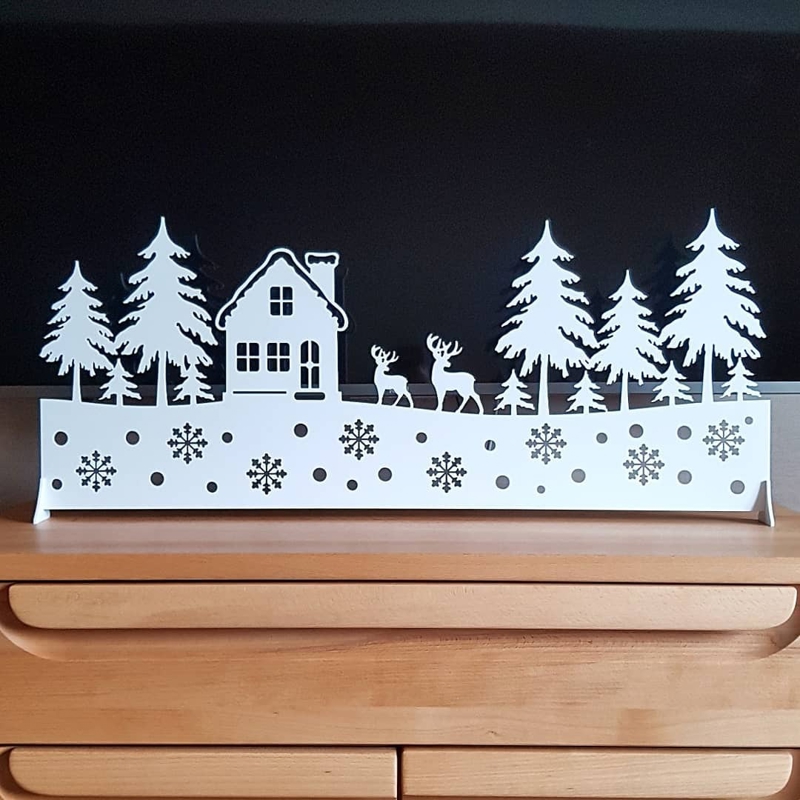 طرح تابلو سال نو برای پنجره مناسب برای استفاده در دستگاه های cnc چوب و cnc لیزر - laser cut new year panel for window cdr file