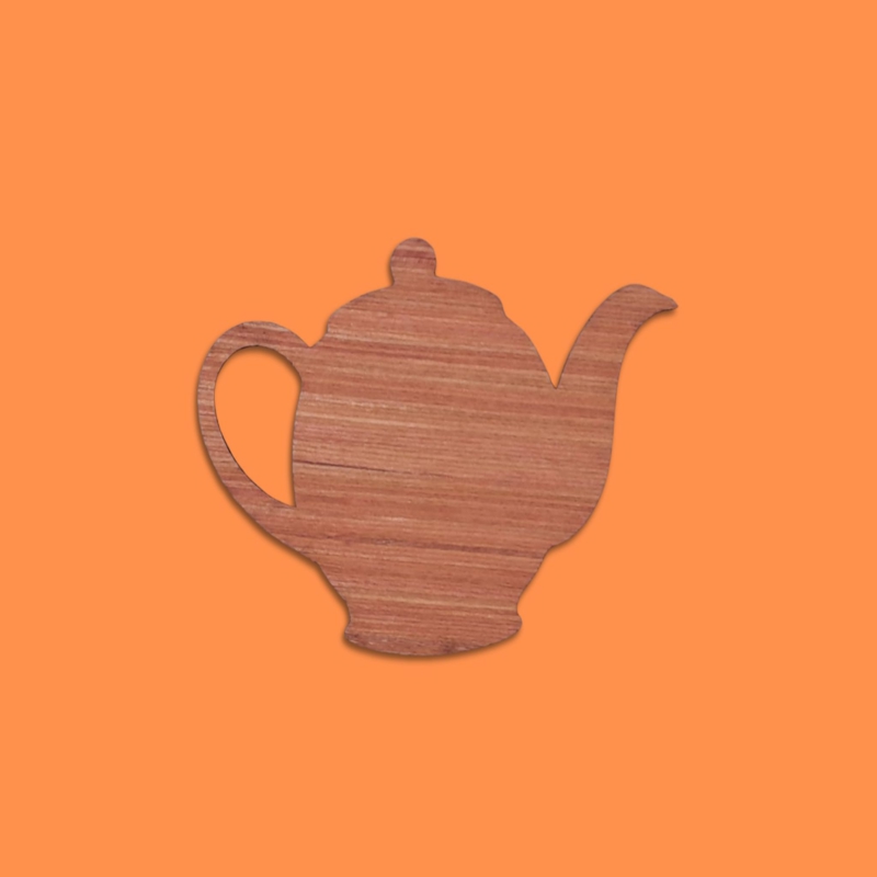 طرح کتری چوبی چای مناسب برای استفاده در دستگاه های cnc چوب و cnc لیزر - laser cut wooden tea kettle cutout cdr file