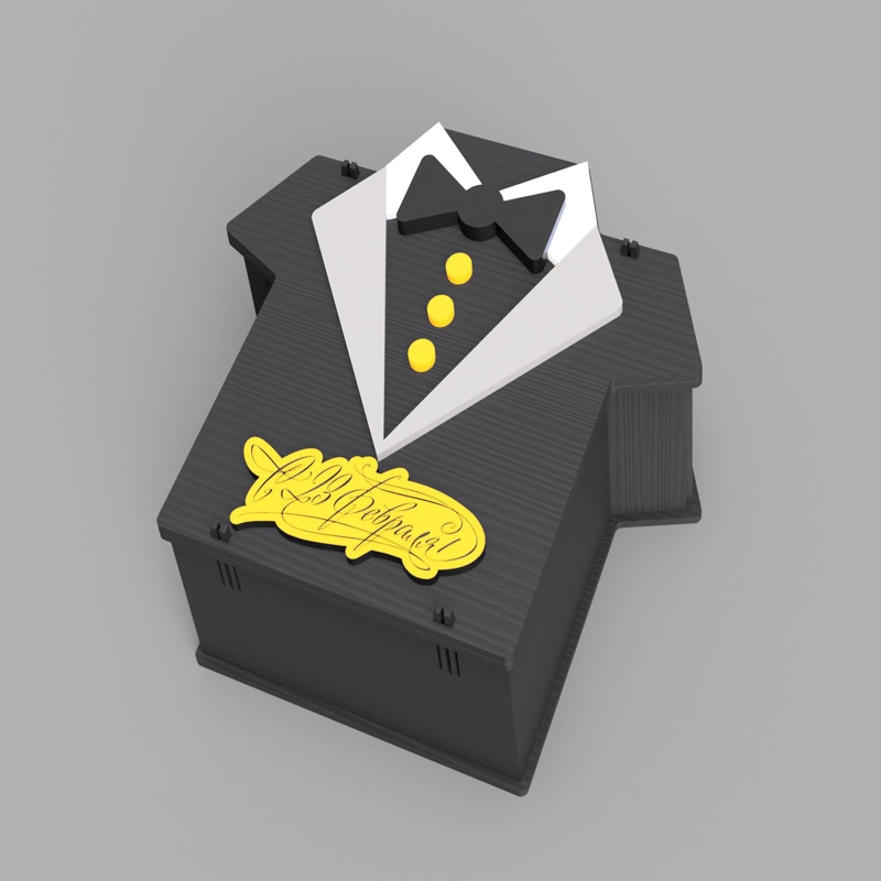 طرح جعبه تی شرت به شکل ... مناسب برای استفاده در دستگاه های cnc چوب و cnc لیزر - laser cut t shirt shaped box cdr file