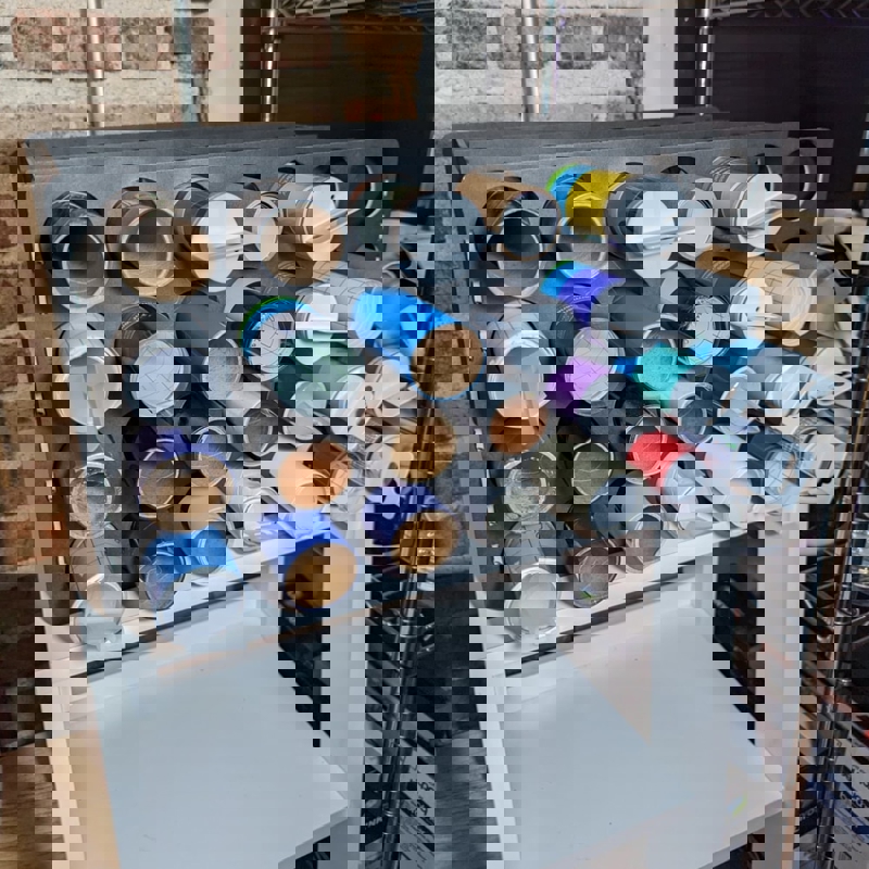 طرح رول وینیل قفسه انبار مناسب برای استفاده در دستگاه های cnc چوب و cnc لیزر - laser cut vinyl roll storage rack svg file