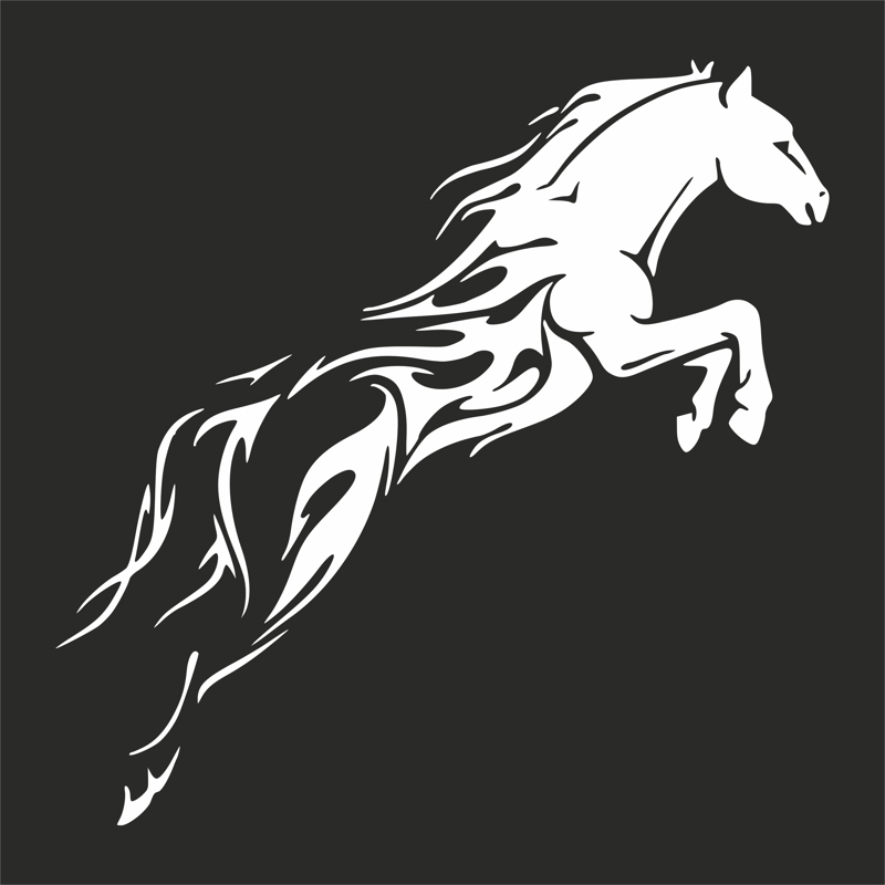 طرح اسب قبیله ای منحصر به فرد مناسب برای استفاده در دستگاه های cnc چوب و cnc لیزر - tribal horse unique dxf file