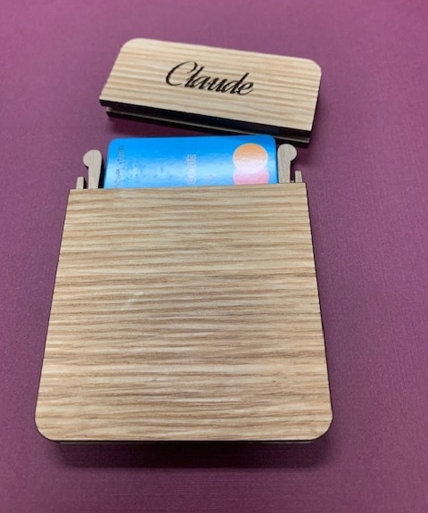 طرح جعبه کارت هدیه، جا کارت ویزیت، مناسب برای استفاده در دستگاه های cnc چوب و cnc لیزر - laser cut gift card box business card holder cdr file