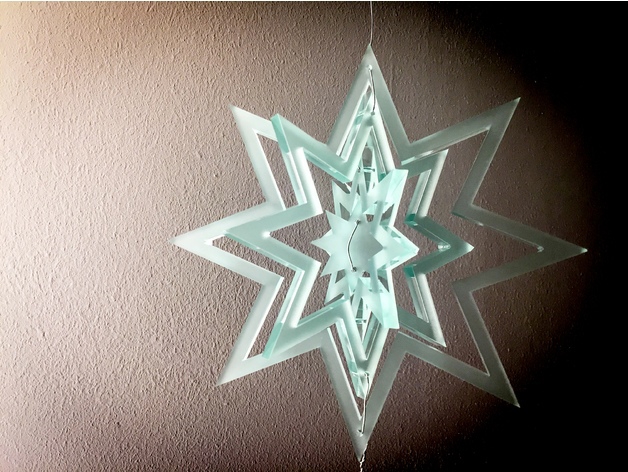 طرح ستاره آویز تزئینی مناسب برای استفاده در دستگاه های cnc چوب و cnc لیزر - laser cut decorative hanging star cdr file