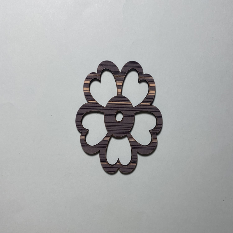طرح گل چوبی برای کاردستی مناسب برای استفاده در دستگاه های cnc چوب و cnc لیزر - laser cut wooden flower cutout for crafts cdr file