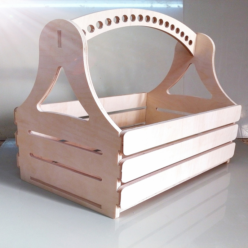 طرح سبد جعبه گل گلدان مناسب برای استفاده در دستگاه های cnc چوب و cnc لیزر - laser cut box basket flower pots dxf file