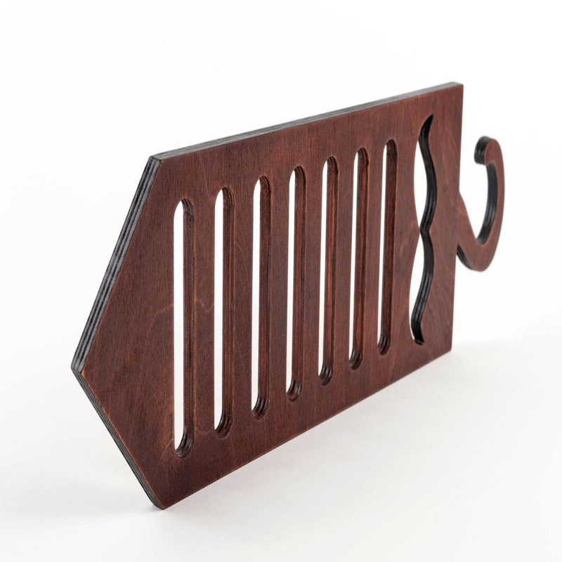 طرح آویز کراوات مناسب برای استفاده در دستگاه های cnc چوب و cnc لیزر - laser cut tie hanger cdr file