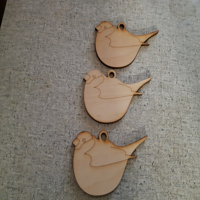 طرح پرنده کوچک مناسب برای استفاده در دستگاه های cnc چوب و cnc لیزر - laser cut little birdie template cdr file