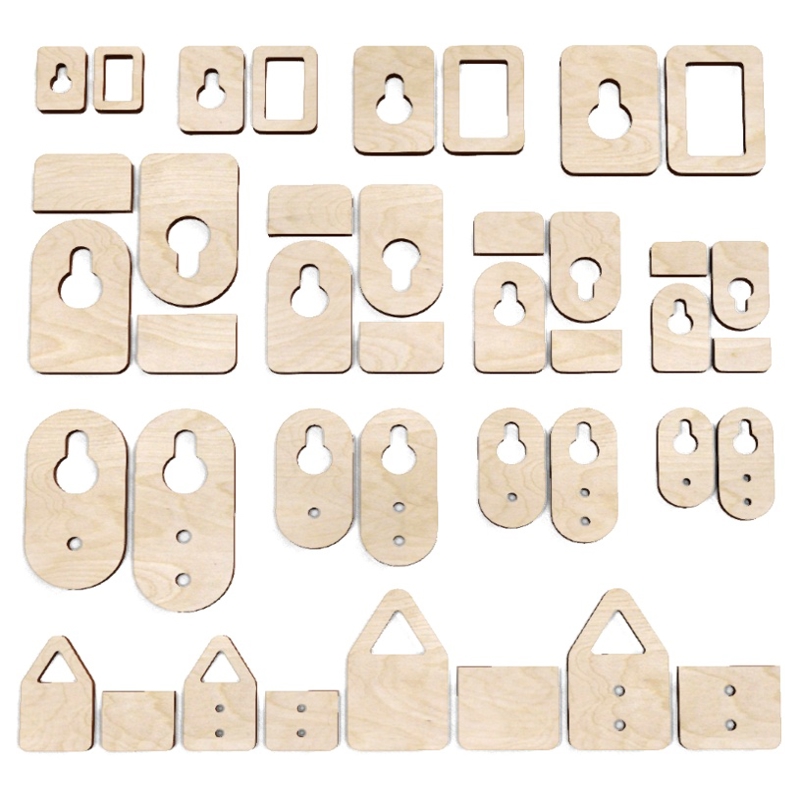 طرح قاب عکس با قلاب آویز مناسب برای استفاده در دستگاه های cnc چوب و cnc لیزر - laser cut photo frame hanger hooks cdr file