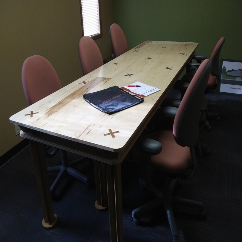 طرح میز کنفرانس ۱۰x۴ فوت مناسب برای استفاده در دستگاه های cnc چوب و cnc لیزر - laser cut conference room table 10x4ft dxf file