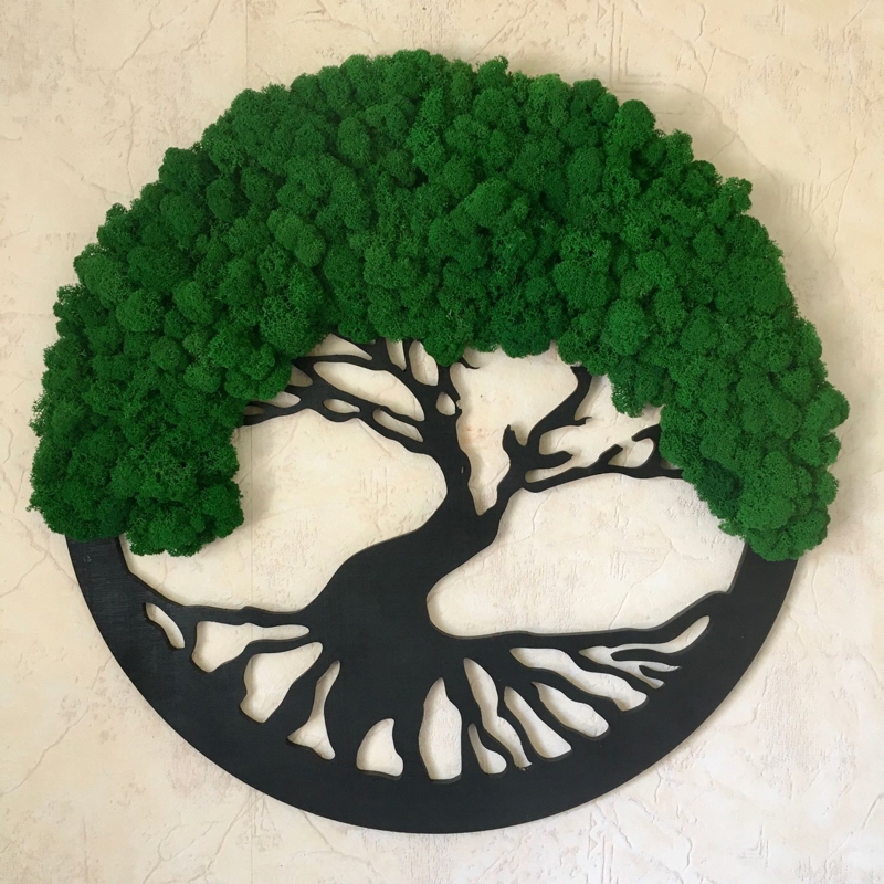 طرح دکور دیواری درخت چوبی مناسب برای استفاده در دستگاه های cnc چوب و cnc لیزر - laser cut wooden tree wall decor cdr file