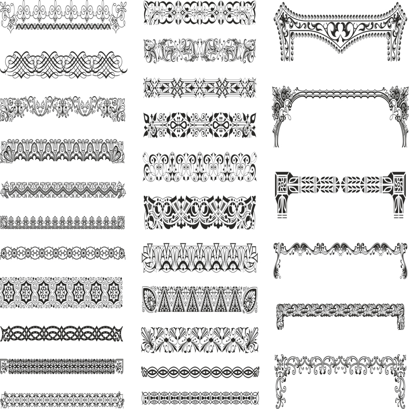 طرح مجموعه قاب های تزئینی مناسب برای استفاده در دستگاه های cnc چوب و cnc لیزر - ornamental frame set cdr file