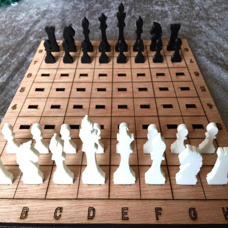 طرح شطرنج مناسب برای استفاده در دستگاه های cnc چوب و cnc لیزر - laser cut chess game dxf file