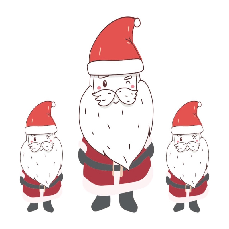 طرح بابانوئل بامزه کریسمسی مناسب برای استفاده در دستگاه های cnc چوب و cnc لیزر - christmas cute santa claus cdr file