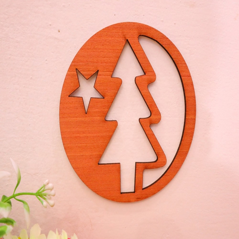 طرح درخت آویز مناسب برای استفاده در دستگاه های cnc چوب و cnc لیزر - laser cut hanging tree decor cdr file