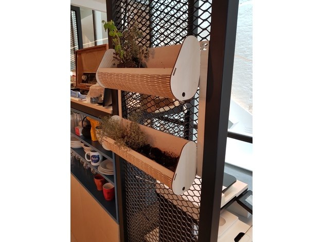 طرح باغچه عمودی مناسب برای استفاده در دستگاه های cnc چوب و cnc لیزر - laser cut vertical garden dxf file