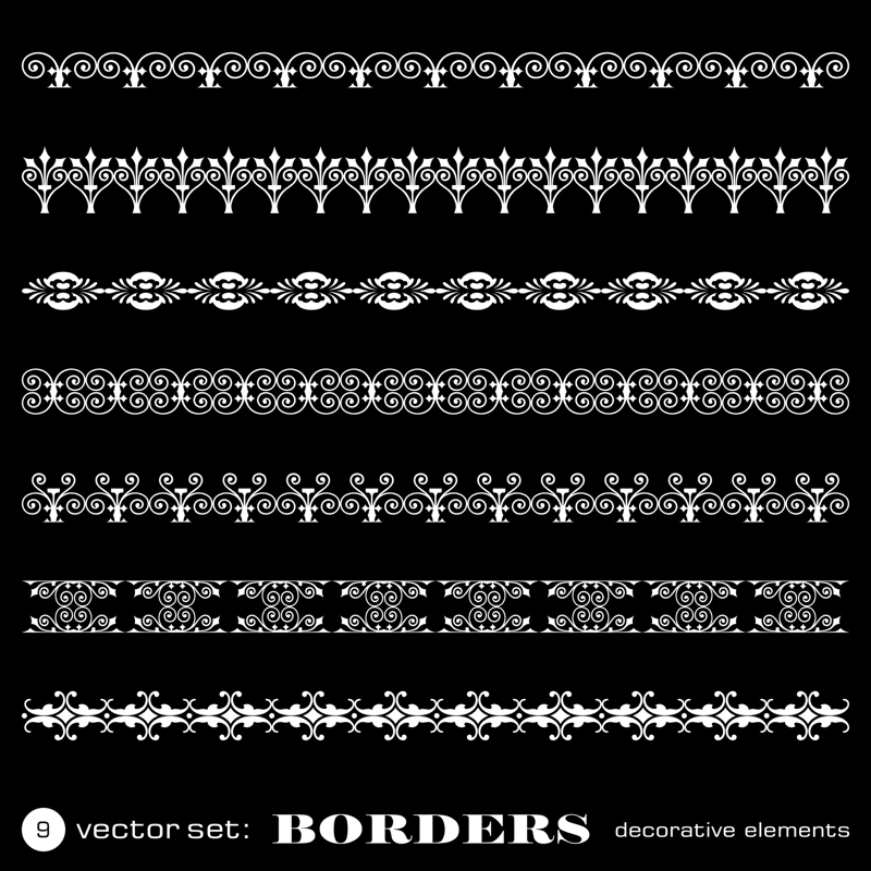 طرح حاشیه‌های تزئینی مناسب برای استفاده در دستگاه های cnc چوب و cnc لیزر - decorative borders eps file