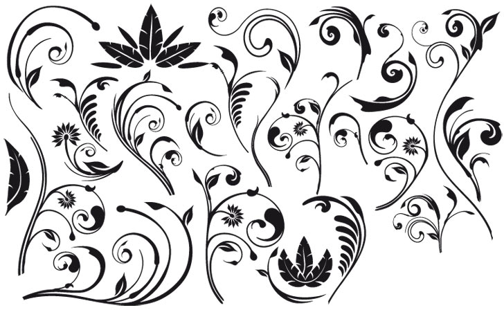 طرح شکوفه‌ای مناسب برای استفاده در دستگاه های cnc چوب و cnc لیزر - flourish design eps file