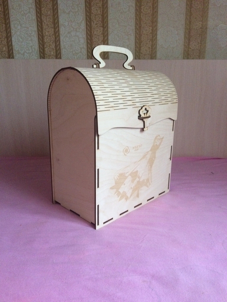طرح جعبه گنج چوبی مناسب برای استفاده در دستگاه های cnc چوب و cnc لیزر - laser cut wooden treasure box cdr file