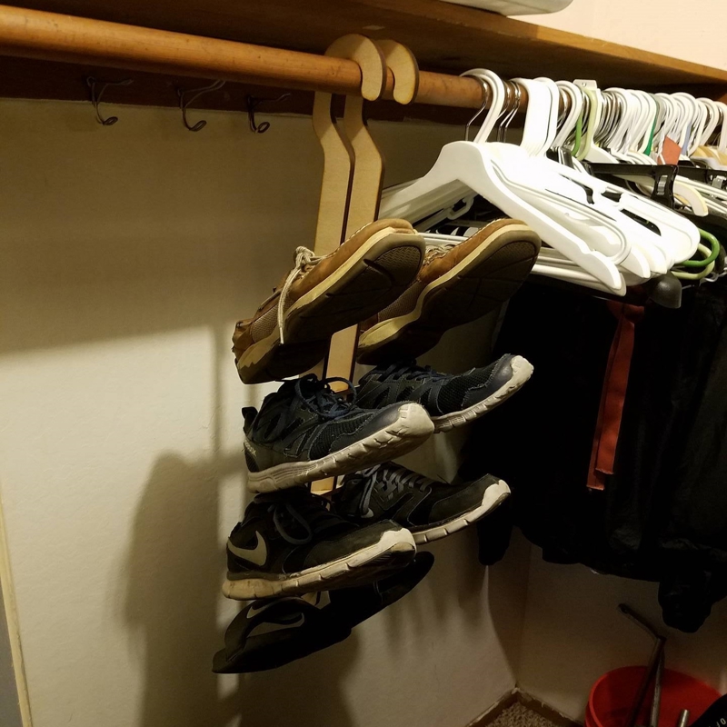 طرح جا کفشی طرح آویز کفش مناسب برای استفاده در دستگاه های cnc چوب و cnc لیزر - laser cut shoe rack shoe hanger cdr file