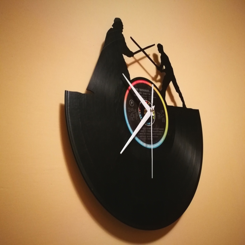 طرح orologio vinile clock star wars مناسب برای استفاده در دستگاه های cnc چوب و cnc لیزر - orologio vinile clock star wars dxf file