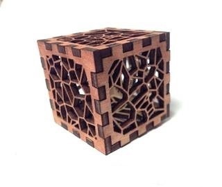 طرح جعبه چوبی کوچک مناسب برای استفاده در دستگاه های cnc چوب و cnc لیزر - laser cut small wooden box svg file