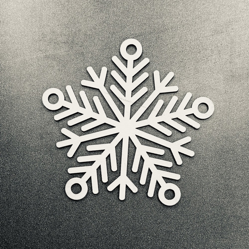 طرح دانه برف آویزان مناسب برای استفاده در دستگاه های cnc چوب و cnc لیزر - laser cut hanging snowflake svg file