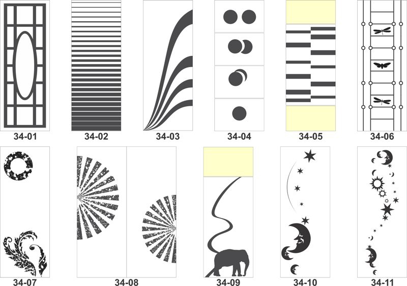 طرح الگوهای سندبلاست هنری مناسب برای استفاده در دستگاه های cnc چوب و cnc لیزر - artistic sandblasting patterns cdr file