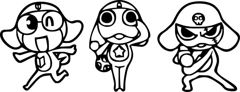 طرح فایل سی دی آر استیکر keroro gunsou مناسب برای استفاده در دستگاه های cnc چوب و cnc لیزر - keroro gunsou sticker cdr file