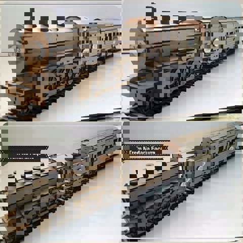 طرح پازل سه بعدی لوکوموتیو مناسب برای استفاده در دستگاه های cnc چوب و cnc لیزر - locomotive laser cutting 3d puzzle cdr file