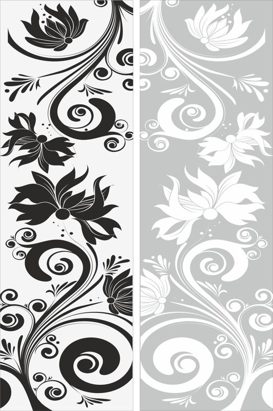 طرح گل بدون درز سندبلاست مناسب برای استفاده در دستگاه های cnc چوب و cnc لیزر - floral seamless sandblast pattern cdr file