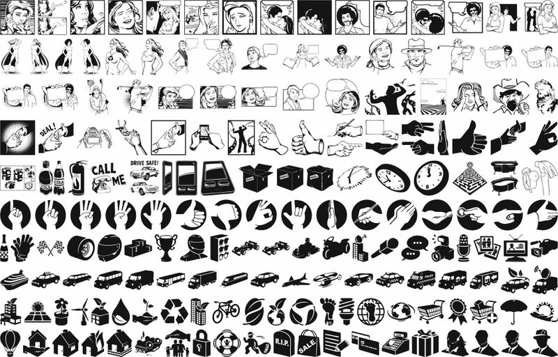 طرح وکتور طرح هنری کتاب کمیک مناسب برای استفاده در دستگاه های cnc چوب و cnc لیزر - comic book vector art cdr file