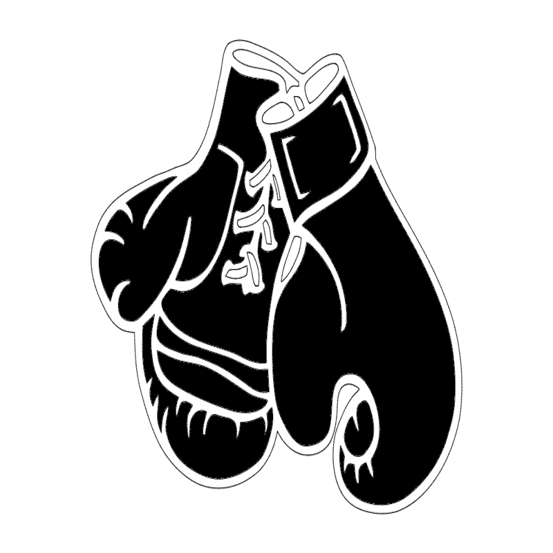 طرح دستکش بوکس ۱ مناسب برای استفاده در دستگاه های cnc چوب و cnc لیزر - boxing gloves 1 dxf file
