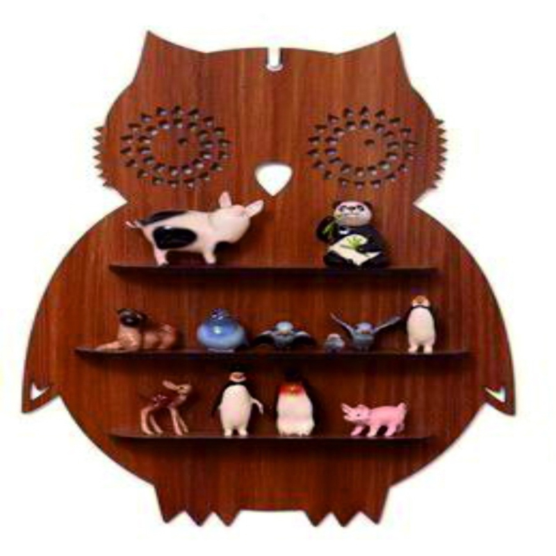 طرح قفسه جغد مناسب برای استفاده در دستگاه های cnc چوب و cnc لیزر - owl shelf laser cut cnc plans cdr file