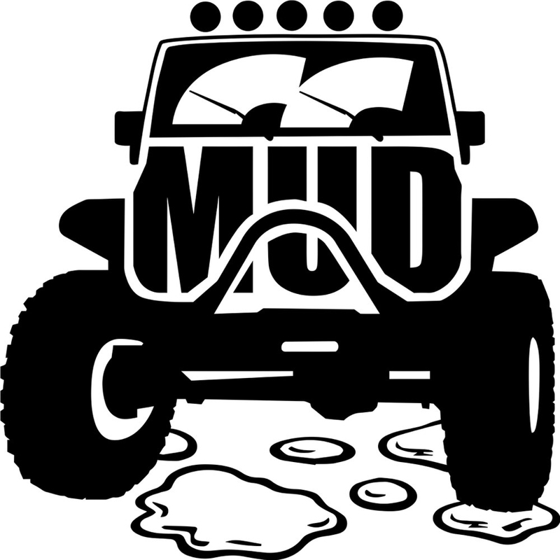طرح برچسب گل و لای آفرود مناسب برای استفاده در دستگاه های cnc چوب و cnc لیزر - mud offroad sticker cdr file