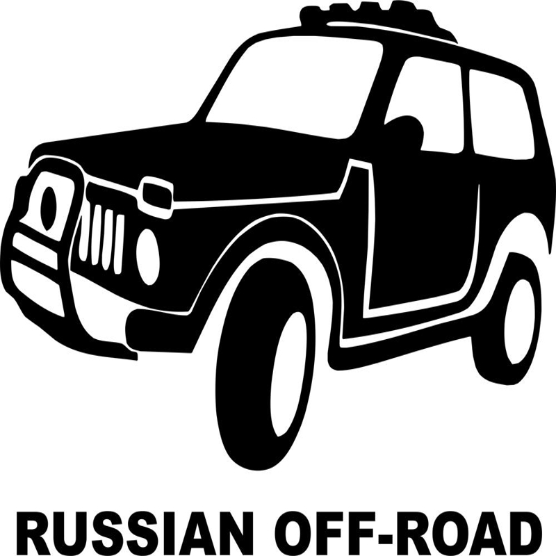 طرح برچسب آفرود روسی مناسب برای استفاده در دستگاه های cnc چوب و cnc لیزر - russian off road sticker cdr file