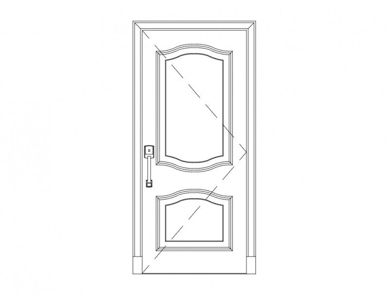 طرح درب چوبی ۱۳ مناسب برای استفاده در دستگاه های cnc چوب و cnc لیزر - wooden door 13 dxf file