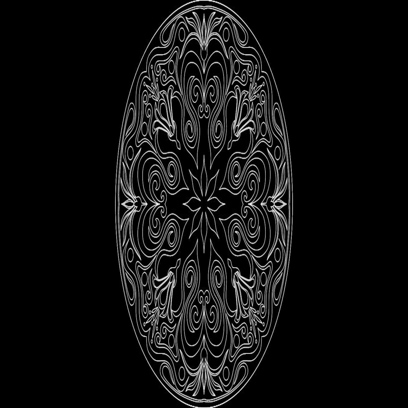 طرح گرد مناسب برای استفاده در دستگاه های cnc چوب و cnc لیزر - round design dxf file