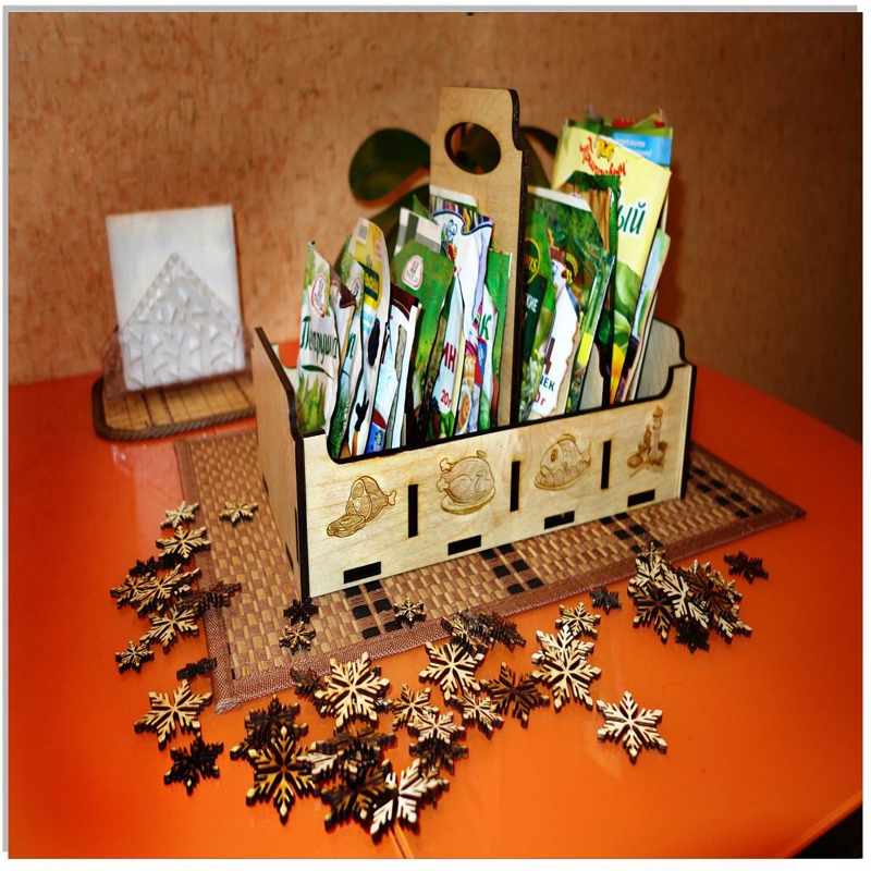 طرح جعبه ادویه مناسب برای استفاده در دستگاه های cnc چوب و cnc لیزر - laser cut spice box cdr file